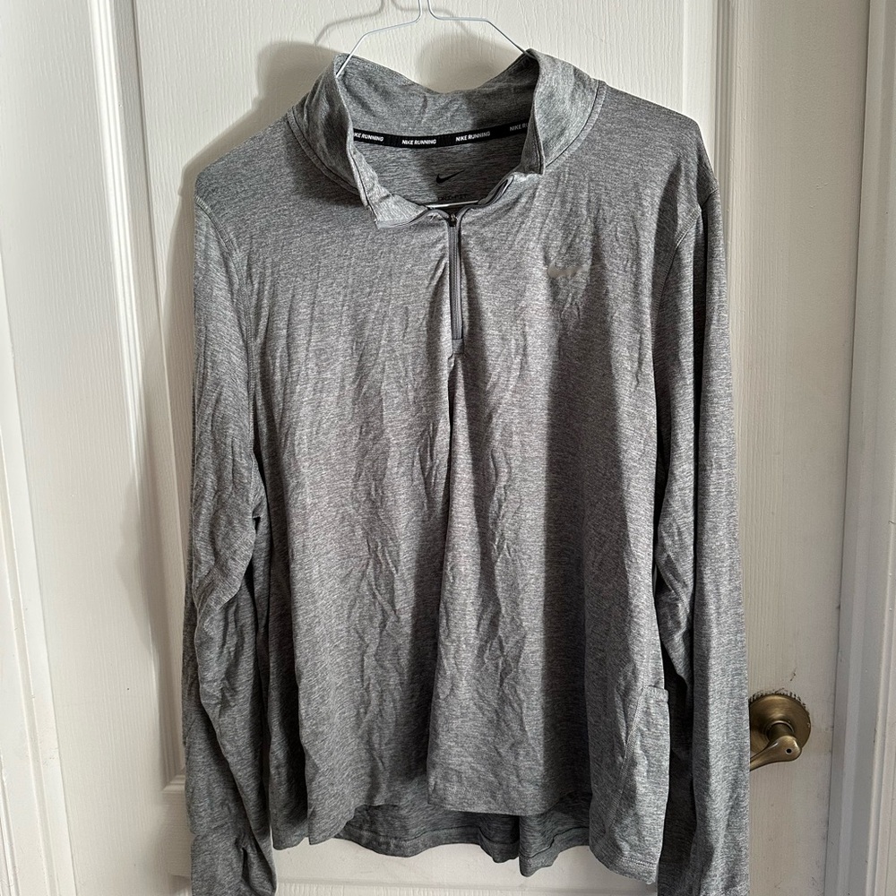 Nike Dri-FIT Gray Running Pullover